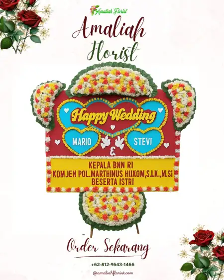 Papan Bunga Pernikahan Seri Tanjung